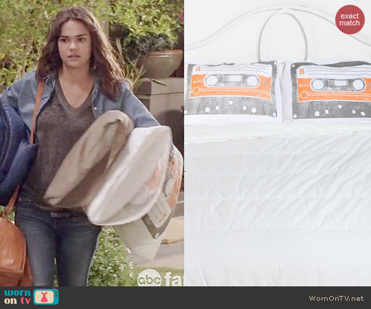 Urban Outfitters Cassette Pillowcase Set used by Callie Jacob on The Fosters