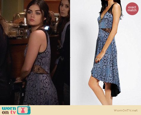 Urban Outfitters Ecote High Low Lace Dress worn by Lucy Hale on PLL