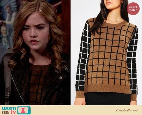 Urban Outfitters Lucca Couture Windowpane Sweater worn by Maddie Hasson on Twisted