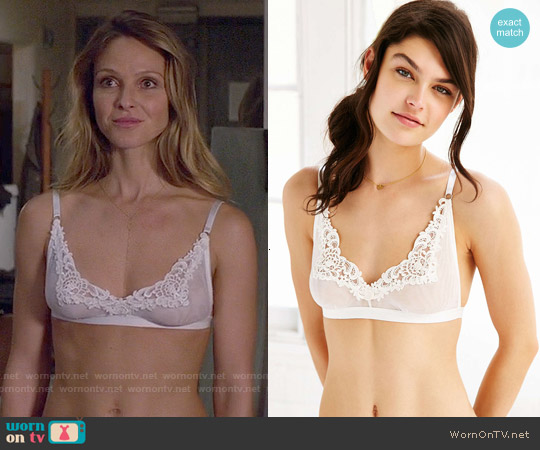 Out from Under Gemma Applique Mesh Bra worn by Phoebe Wells (Beau Garrett) on Girlfriends Guide to Divorce