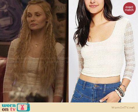 Pins & Needles Bodycon Cropped Top from Urban Outfitters worn by Clare Bowen on Nashville