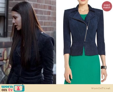 Vampire Diaries Fashion: BCBGMAXAZRIA Slevie jacket worn by Nina Dobrev