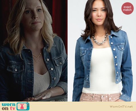 The Vampire Diaries Fashion: Bebe Denim Jacket worn by Candice Accola