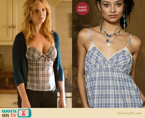 The Vampire Diaries Fashion: Ralph Lauren Denim & Supply  cotton empire waist cami worn by Candice Accola