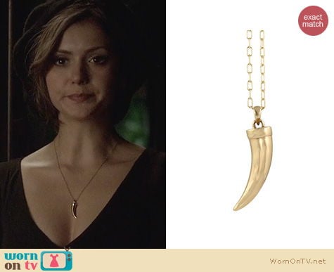 The Vampire Diaries Jewellery: Peggy Li Horn Pendant Necklace worn by Nina Dobrev