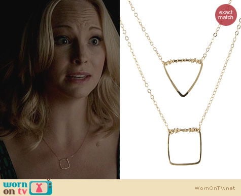 The Vampire Diaries Jewelry: Peggy Li Small Geo Shape Necklace worn by Candice Accola