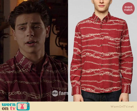 Vanishing Elephant x UO Chains Shirt worn by Jake Austin on The Fosters