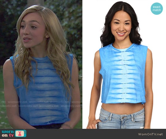 Vans Skinny Bones Cropped Muscle Tank Top worn by Emma Ross (Peyton List) on Bunkd