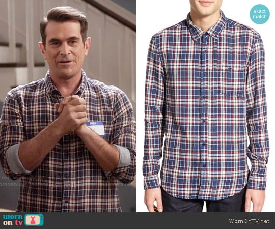 Velvet by Graham & Spencer Abel Shirt in Ecru Cream worn by Phil Dunphy (Ty Burrell) on Modern Family