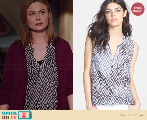 Velvet by Graham & Spencer Ikat Tank worn by Emily Deschanel on Bones