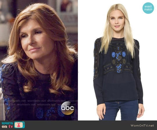 Veronica Beard Tobie Top worn by Rayna Jaymes (Connie Britton) on Nashville