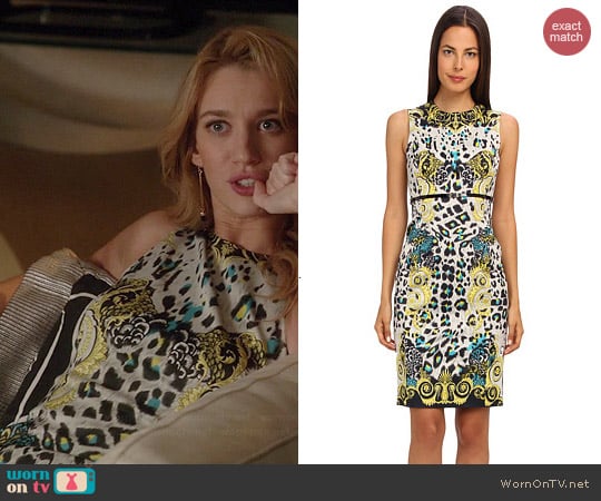 Versace Collection Graphic Print Sheath Dress worn by Yael Grobglas on Jane the Virgin