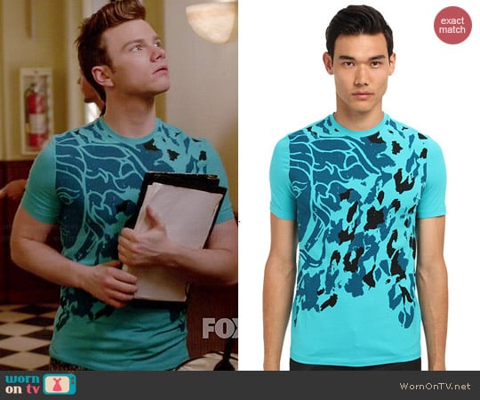 Versace Medusa Animal Tee worn by Chris Colfer on Glee