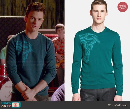 Versace Medusa Logo Sweater worn by Chris Colfer on Glee