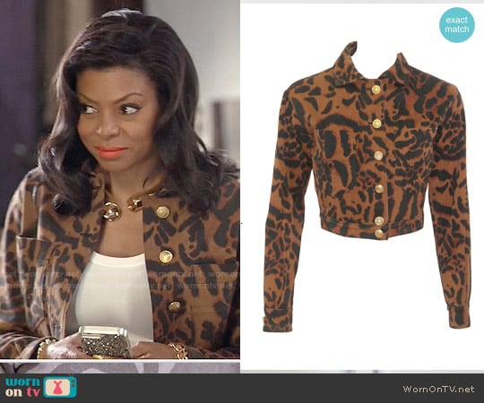 Versace Vintage Animal Print Jacket worn by Cookie Lyon (Taraji P. Henson) on Empire