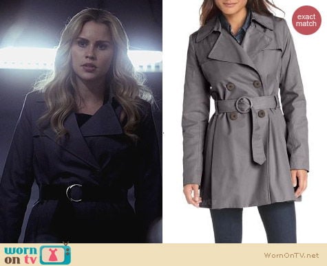 Via Spiga Double Breasted Rain Trench Coat worn by Claire Holt on The Originals