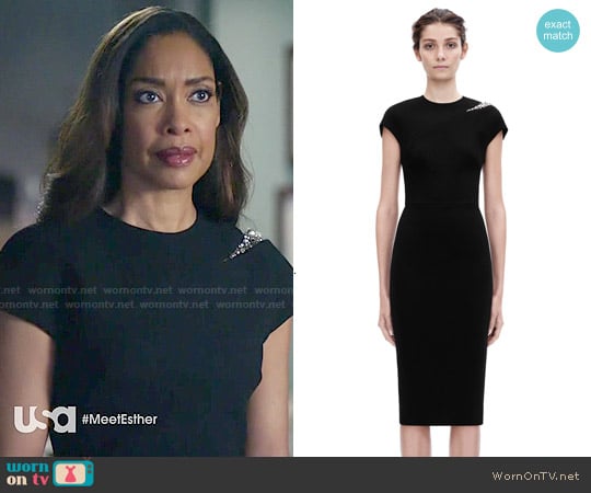 Victoria Beckham Cap Sleeve Embroidery Fitted worn by Jessica Pearson (Gina Torres) on Suits