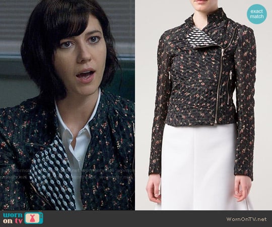 Victoria Beckham Floral Cropped Jacket worn by Laurel Healy (Mary Elizabeth Winstead) on BrainDead