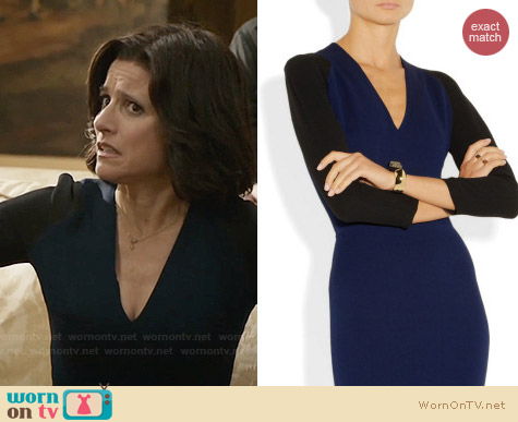 Victoria Beckham Two Tone Dress worn by Julia Louis Dreyfus on Veep