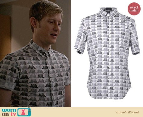 Viktor & Rolf Monsieur Hat Print Shirt worn by Gabriel Mann on Revenge