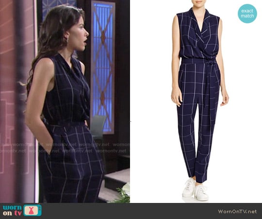 Viktoria + Woods Elite Plaid Jumpsuit worn by Marisa Sierras (Sofia Pernas) on The Young and the Restless