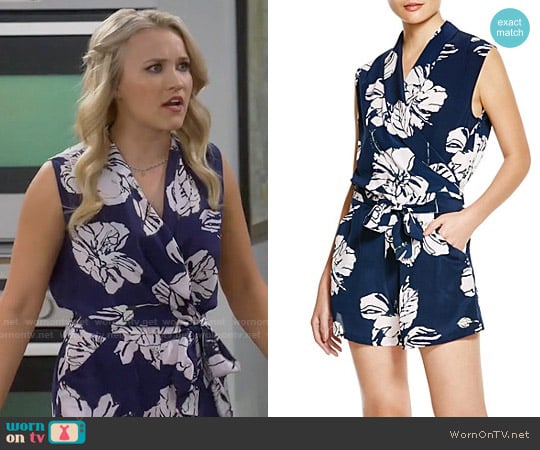 Viktoria & Woods October Floral Romper worn by Gabi Diamond (Emily Osment) on Young and Hungry