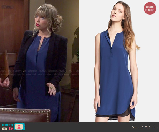 Vince Double Layer Shift Dress worn by Kristin Baxter (Amanda Fuller) on Last Man Standing