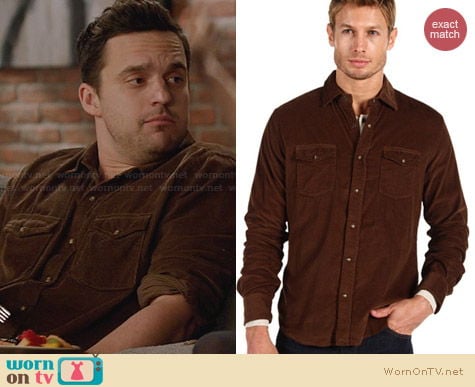 Vince Button Up Shirt worn by Jake Johnson on New Girl