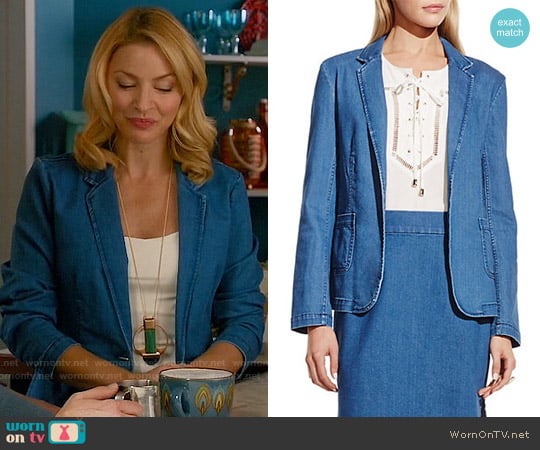 Vince Camuto Denim Blazer worn by Kate Davis (Tabrett Bethell) on Mistresses