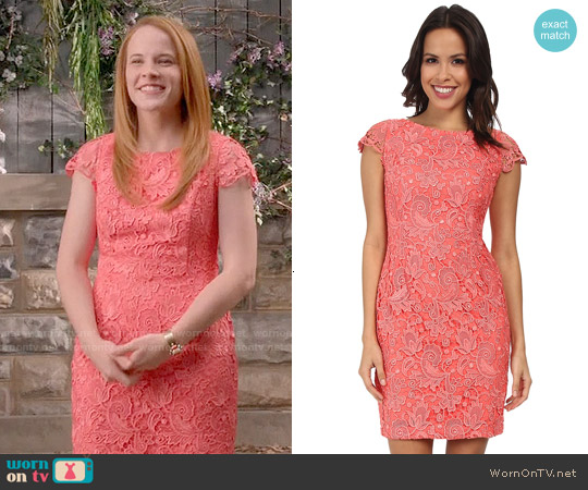 Vince Camuto Fitted Lace Dress with Cap Sleeve worn by Daphne Vasquez (Katie Leclerc) on Switched at Birth