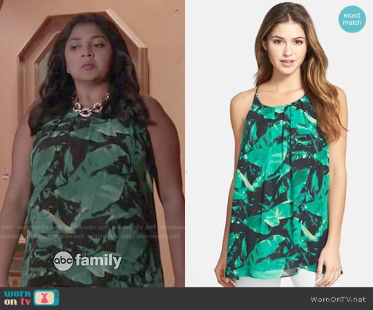 Vince Camuto 'Island Palm' Pleat Neck Tank worn by Patti (Punam Patel) on Kevin from Work