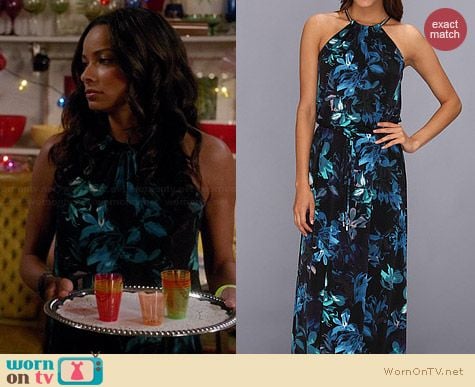 Vince Camuto Sophia Halter Maxi Dress worn by Rochelle Aytes on Mistresses