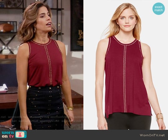 Vince Camuto Studded Sleeveless Knit Top worn by Marisol Duarte (Ana Ortiz) on Devious Maids