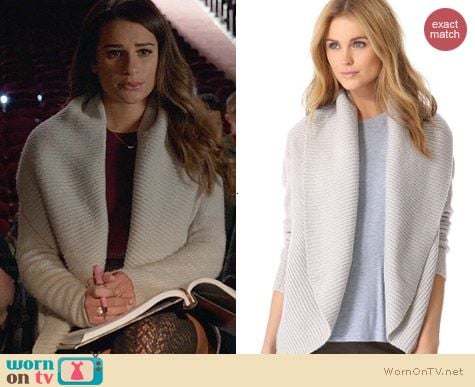 Vince Circle Cardigan worn by Lea Michele on Glee