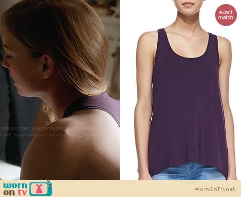 Vince Grape Loose Jersey Tank worn by Emily Vancamp on Revenge