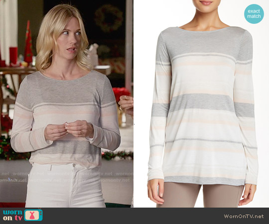 Vince Long Sleeve Engineered Stripe Tee worn by Melissa Shart (January Jones) on Last Man On Earth