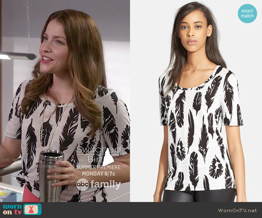 Vince Plume Print Tee worn by Audrey Pitagorski (Paige Spara) on Kevin from Work