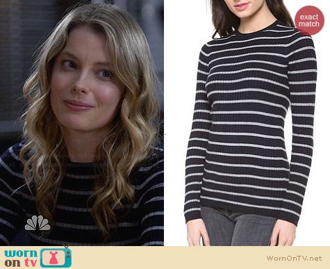 Vince Striped Crew Neck Sweater worn by Gillian Jacobs on Community