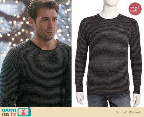 Vince Striped Wool and Linen Sweater worn by James Wolk on The Crazy Ones