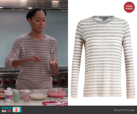 Vince Striped Top worn by Tracee Ellis Ross on Black-ish