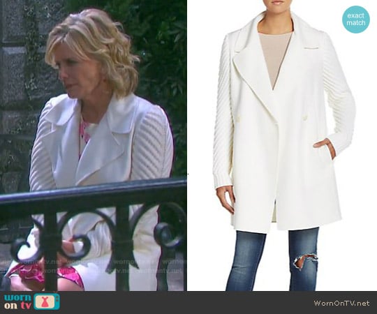 Vince Sweater-Sleeve Wool Coat by worn by Kayla Brady (Mary Beth Evans) on Days of our Lives