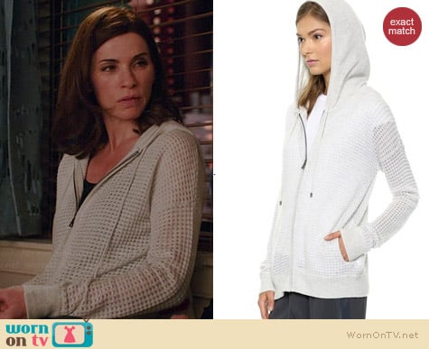 Vince Thermal Cashmere Hoodie worn by Julianna Margulies on The Good Wife