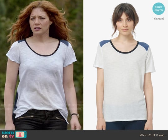 Vince Tri Colorblock Tee worn by Julia Shumway (Rachelle Lefevre) on Under the Dome