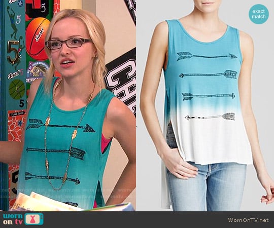 Vintage Havana Dip Dye Arrow Print Tank worn by Maddie Rooney (Dove Cameron) on Liv and Maddie