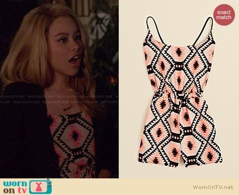 Vintage Havana Printed Romper worn by Cierra Ramirez on The Fosters