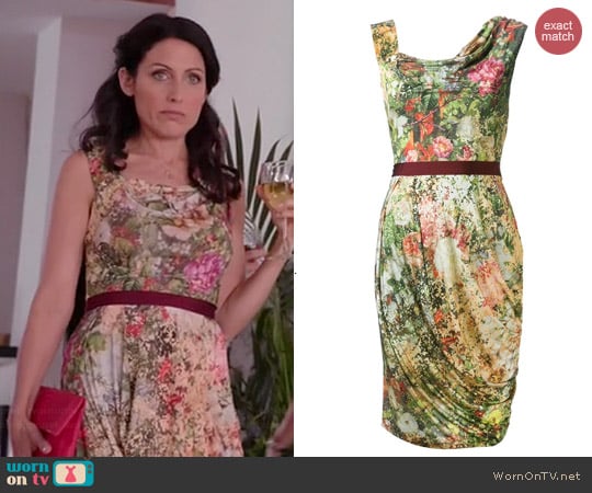 Vivienne Westwood Red Label Floral Draped Jersey Dress worn by Lisa Edelstein on GG2D