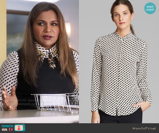 Weekend Max Mara Venas Shirt worn by Mindy Lahiri (Mindy Kaling) on The Mindy Project