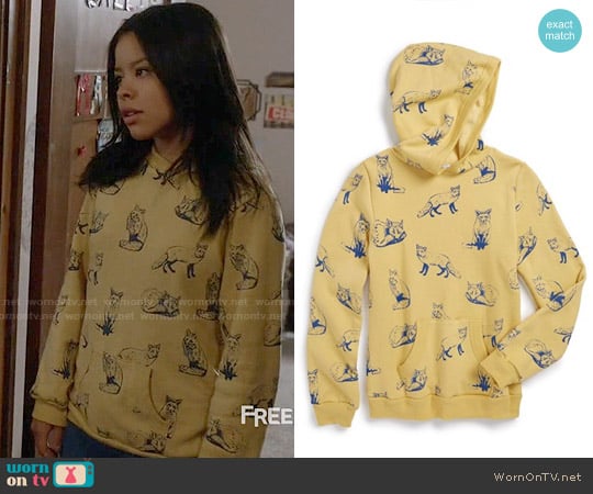 Wildfox 'Fox Toile' Graphic Hoodie worn by Mariana Foster (Cierra Ramirez) on The Fosters