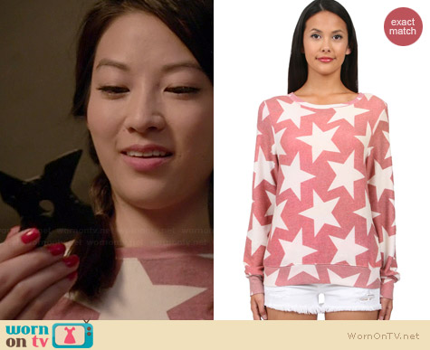 Wildfox Denim Stars Baggy Beach Jumper worn by Arden Cho on Teen Wolf