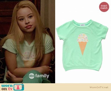 Wildfox Kids Dreaming of Ice Cream Camden Top worn by Cierra Ramirez on The Fosters